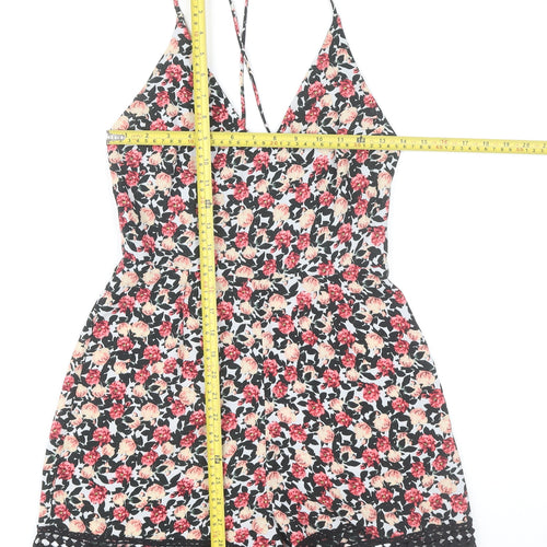 ASOS Women’s Multicoloured Floral Lace Trim Size 8 Summer Playsuit