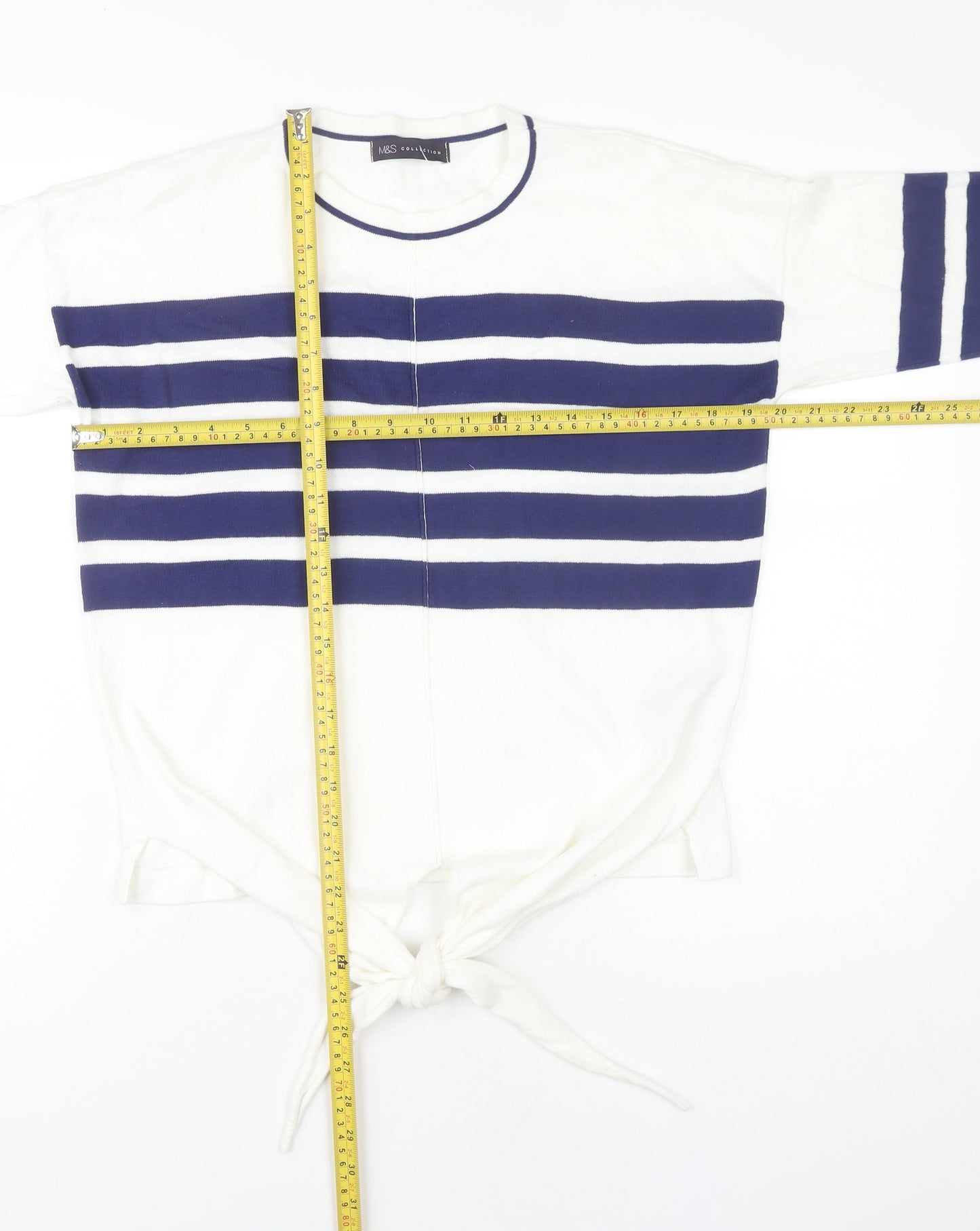 Marks and Spencer Women's Multicoloured S Striped Cotton Pullover