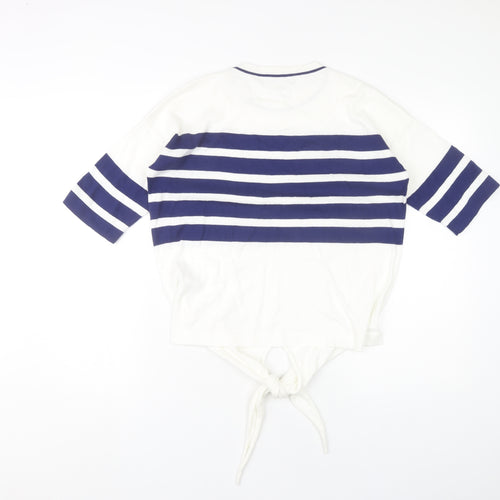 Marks and Spencer Women's Multicoloured S Striped Cotton Pullover