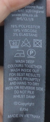 BHS Women’s Black Shift Dress Size 18 Short Sleeve Square Neck Workwear
