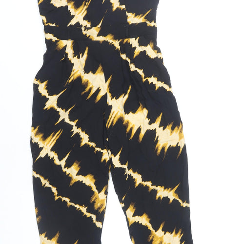Dorothy Perkins Women’s Black Tie Dye Jumpsuit UK 6 Sleeveless Summer