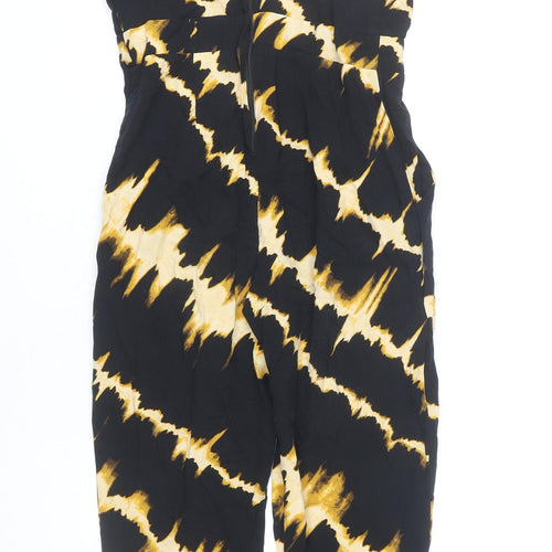 Dorothy Perkins Women’s Black Tie Dye Jumpsuit UK 6 Sleeveless Summer