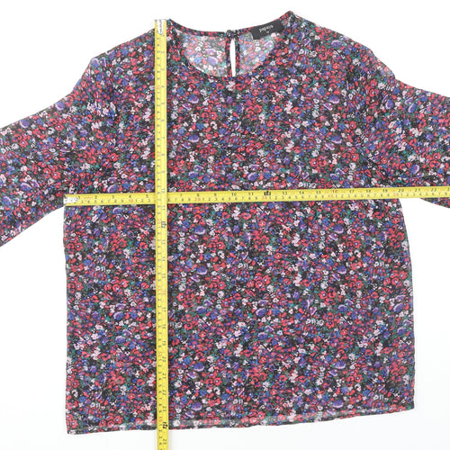 Papaya Womens Multicoloured Floral Chiffon Blouse Size 14