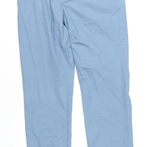Marks & Spencer Men’s Blue Chino Trousers 32W 33L Regular Fit