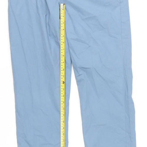 Marks & Spencer Men’s Blue Chino Trousers 32W 33L Regular Fit