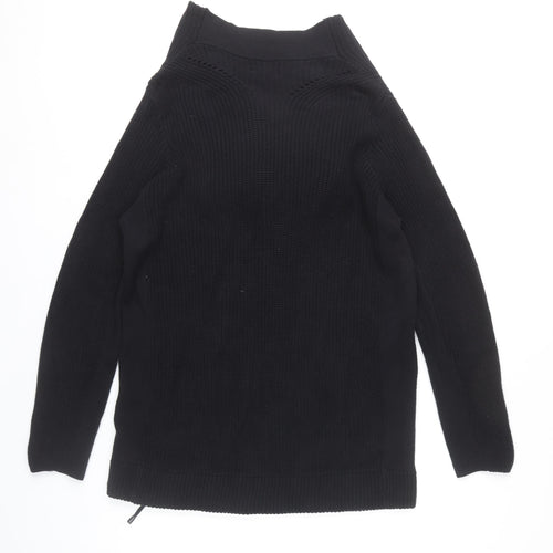 Next Women’s Black Cotton Full Zip High Neck Jumper UK 14