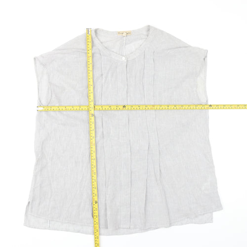 Phase Eight Women’s Grey Cotton Sleeveless Blouse UK 12