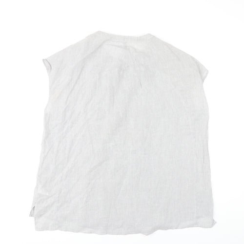 Phase Eight Women’s Grey Cotton Sleeveless Blouse UK 12