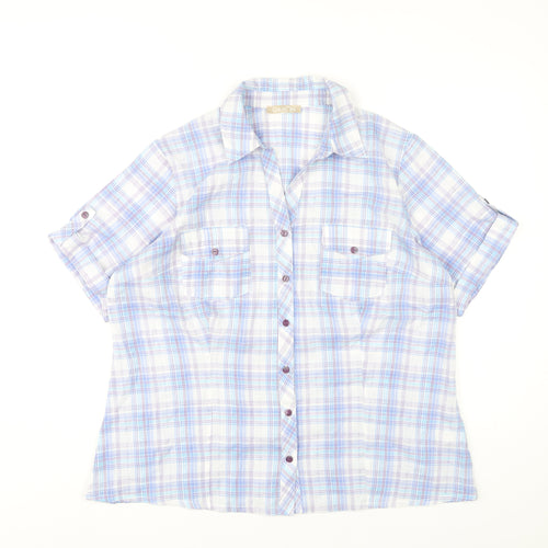 Daxon Women’s Multicoloured Check Button-Up Shirt Size 18