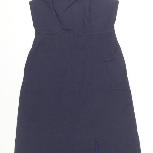 Banana Republic Women’s Blue Sheath Dress Size 8 Knee Length Sleeveless Workwear