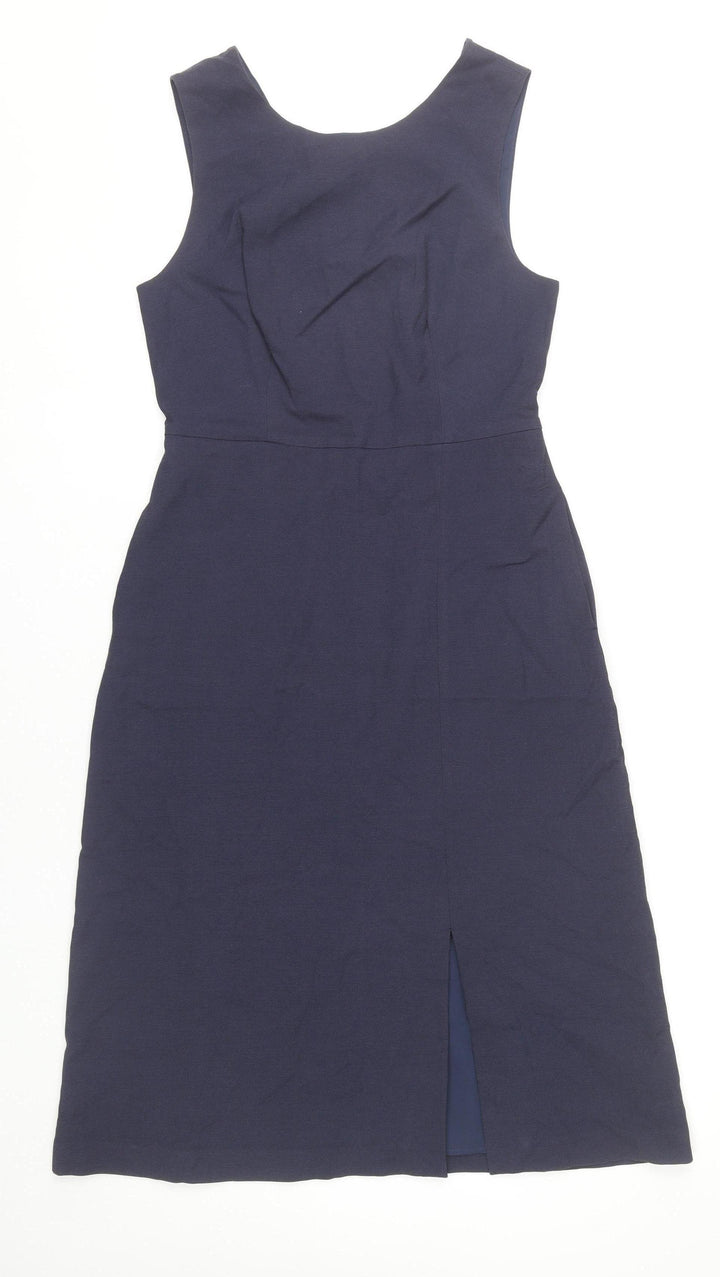Banana Republic Women’s Blue Sheath Dress Size 8 Knee Length Sleeveless Workwear