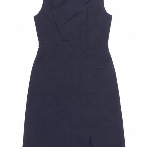 Banana Republic Women’s Blue Sheath Dress Size 8 Knee Length Sleeveless Workwear