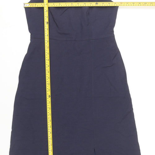 Banana Republic Women’s Blue Sheath Dress Size 8 Knee Length Sleeveless Workwear