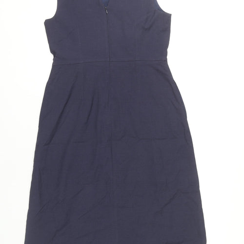 Banana Republic Women’s Blue Sheath Dress Size 8 Knee Length Sleeveless Workwear
