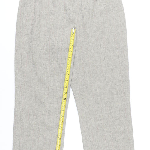 Amaranto Women’s Grey Size 12 Straight Leg Pleated Dress Trousers
