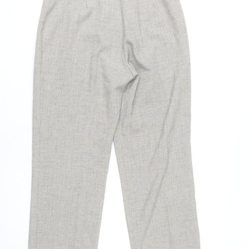 Amaranto Women’s Grey Size 12 Straight Leg Pleated Dress Trousers