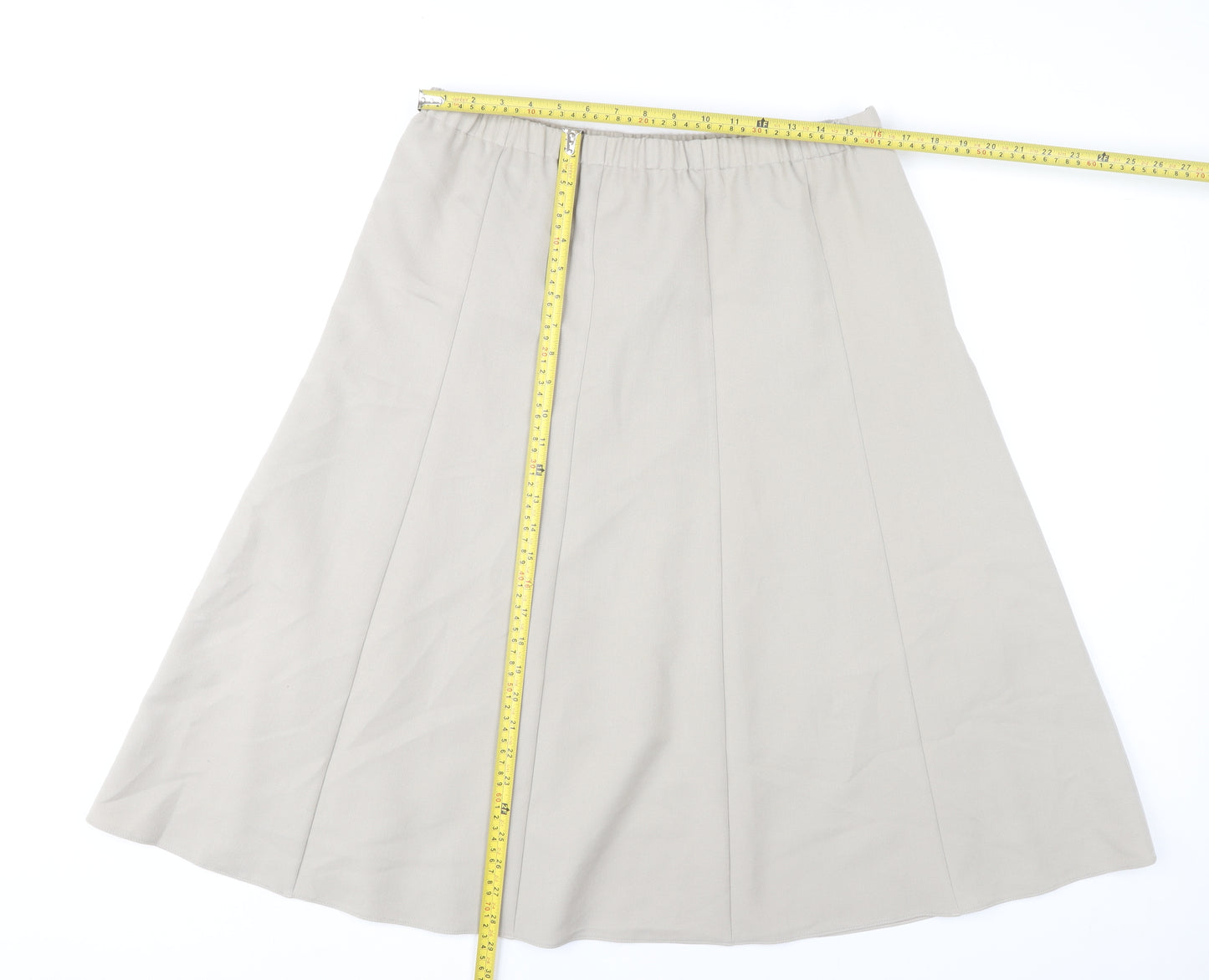 Cotswold Collections Women's Beige Size 18 A-Line Midi Skirt
