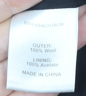 Hobbs Women’s Black Wool Blazer Size 16 Classic Workwear