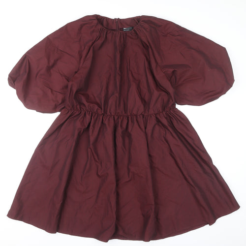ASOS Women’s Red A-Line Puff Sleeve Short Dress Size 10