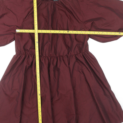 ASOS Women’s Red A-Line Puff Sleeve Short Dress Size 10