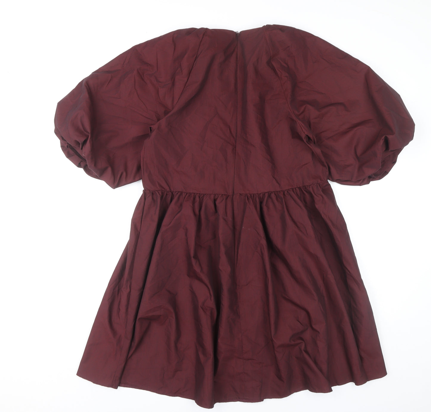 ASOS Women’s Red A-Line Puff Sleeve Short Dress Size 10