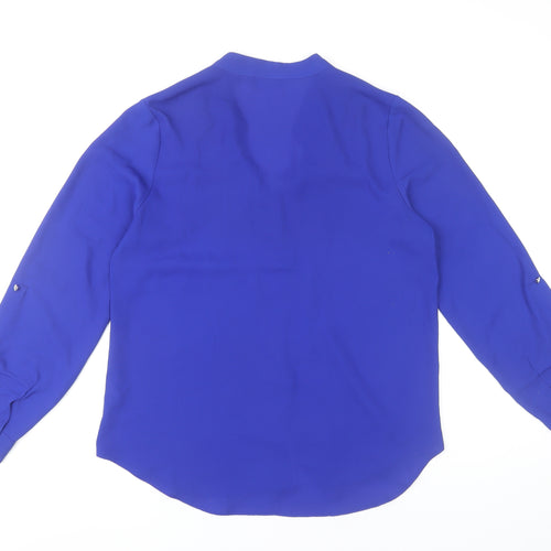 Dorothy Perkins Women's Blue Size 12 Button-Up Long Sleeve Shirt
