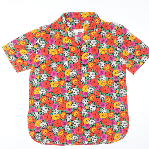 Imagin Women’s 14 Plus Multicoloured Hawaiian Floral Cotton Shirt