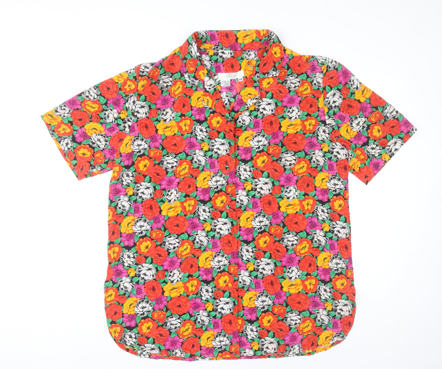 Imagin Women’s 14 Plus Multicoloured Hawaiian Floral Cotton Shirt
