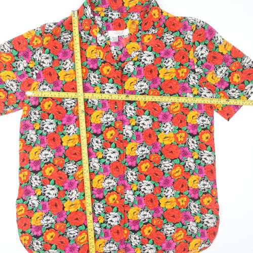 Imagin Women’s 14 Plus Multicoloured Hawaiian Floral Cotton Shirt