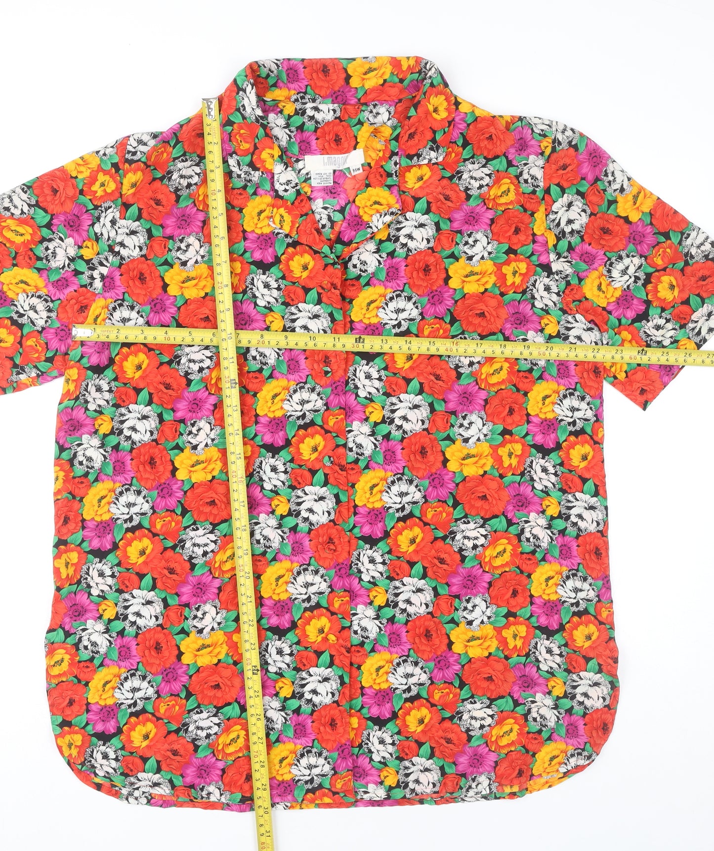 Imagin Women’s 14 Plus Multicoloured Hawaiian Floral Cotton Shirt