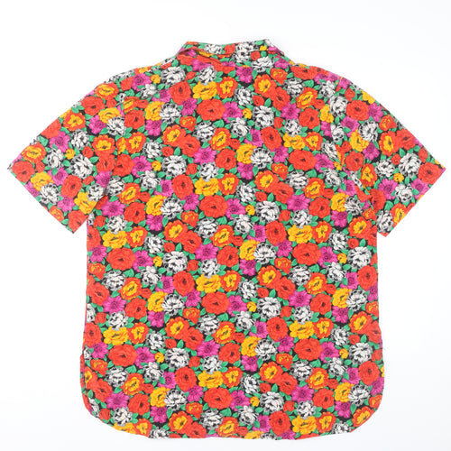 Imagin Women’s 14 Plus Multicoloured Hawaiian Floral Cotton Shirt