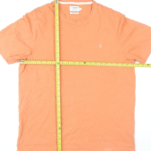 Farah Men’s Orange XL Organic Cotton Modern Fit T-Shirt
