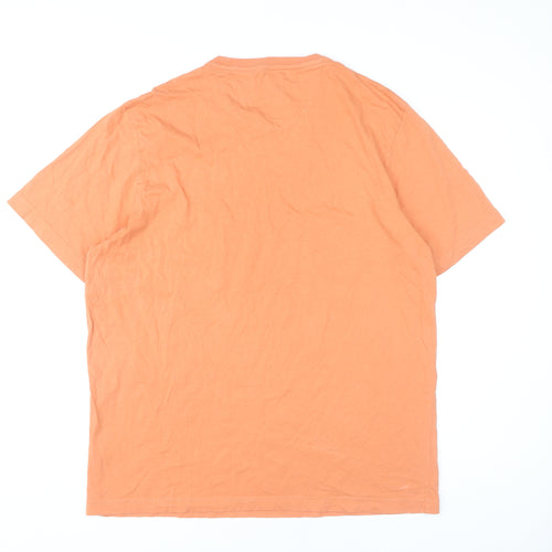 Farah Men’s Orange XL Organic Cotton Modern Fit T-Shirt