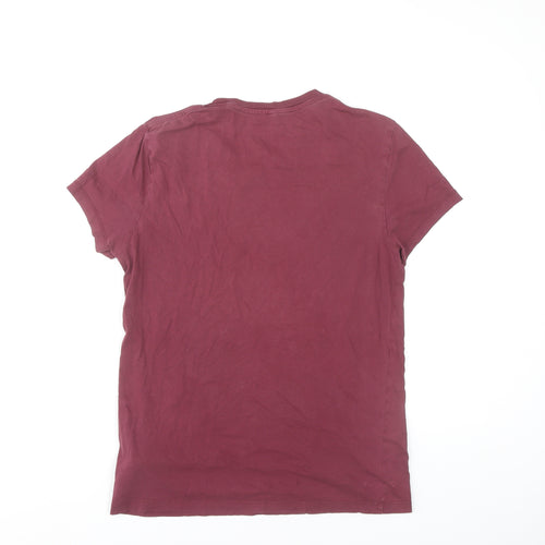 Jack Wills Men's Red Cotton Crew Neck Short Sleeve T-Shirt S