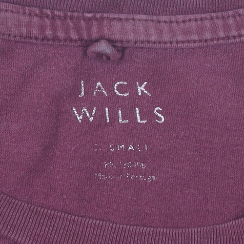 Jack Wills Men's Red Cotton Crew Neck Short Sleeve T-Shirt S