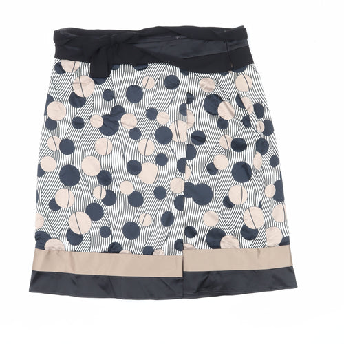 James Lakeland Women's Black Beige Polka Dot Pencil Skirt Size 14