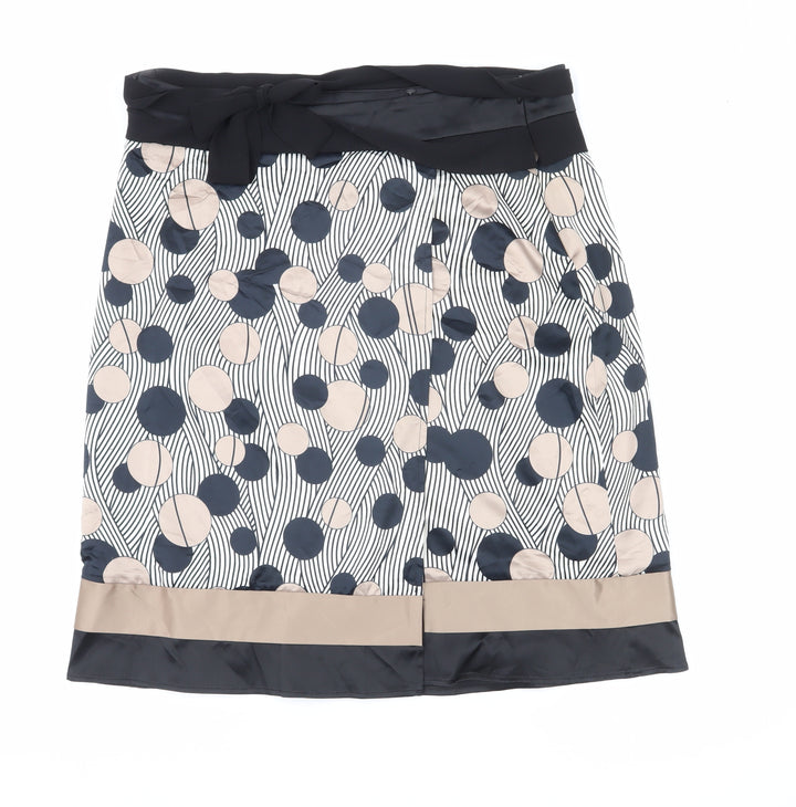 James Lakeland Women's Black Beige Polka Dot Pencil Skirt Size 14