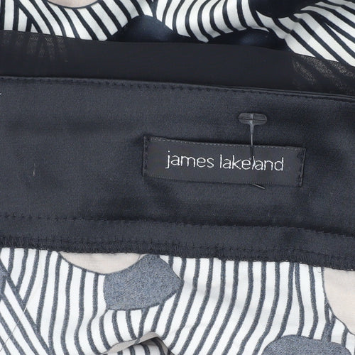 James Lakeland Women's Black Beige Polka Dot Pencil Skirt Size 14