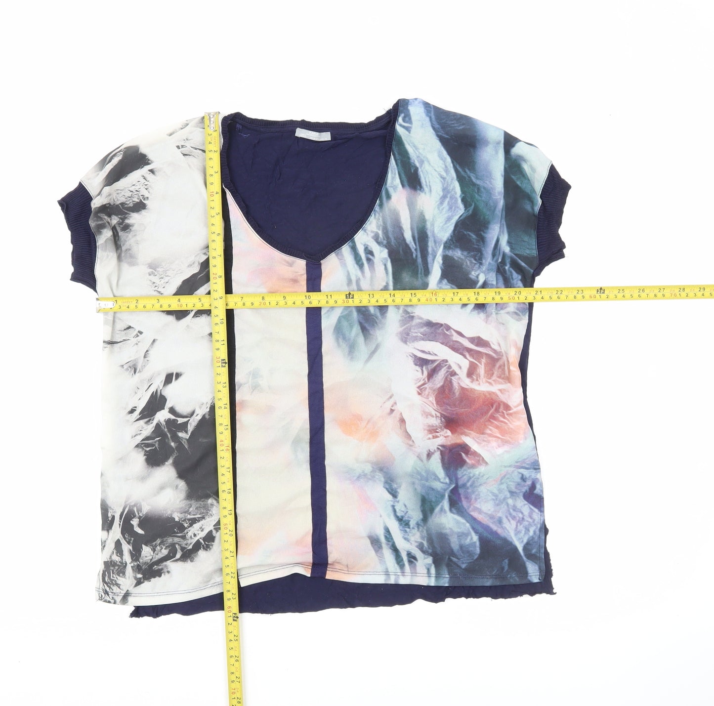 Zara Women’s Multicoloured V-Neck Short Sleeve Basic T-Shirt M