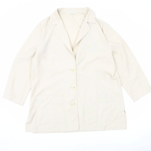 Marks and Spencer Women’s Beige Blazer Jacket UK 18 Regular Fit
