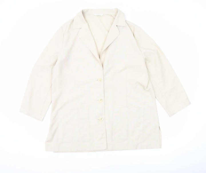 Marks and Spencer Women’s Beige Blazer Jacket UK 18 Regular Fit