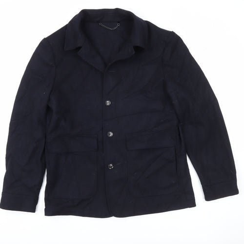 Jaeger Men’s Black L Regular Fit Mid-Length Blazer Jacket