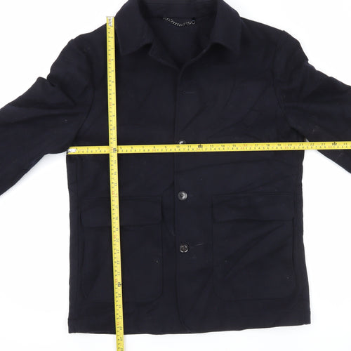 Jaeger Men’s Black L Regular Fit Mid-Length Blazer Jacket