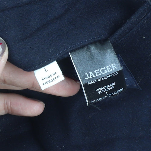 Jaeger Men’s Black L Regular Fit Mid-Length Blazer Jacket