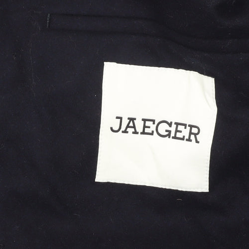 Jaeger Men’s Black L Regular Fit Mid-Length Blazer Jacket