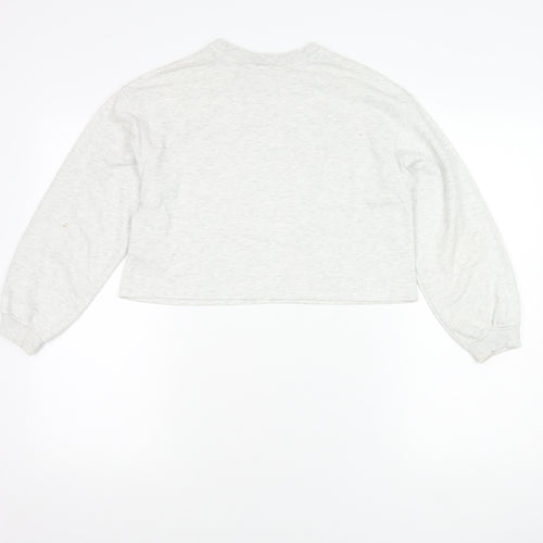 H&M Girls Grey Seattle Print Pullover Sweatshirt - 11 Years
