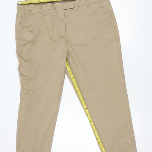 Marks and Spencer Men's Beige Chino Trousers Size 20 Regular Fit