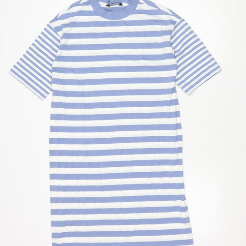 Marks and Spencer Women’s Blue Striped Long T-Shirt Dress Size 8