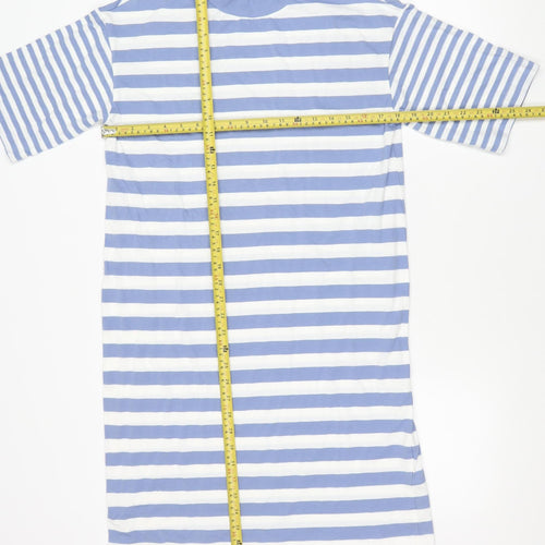 Marks and Spencer Women’s Blue Striped Long T-Shirt Dress Size 8
