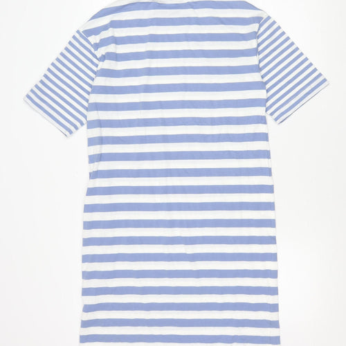 Marks and Spencer Women’s Blue Striped Long T-Shirt Dress Size 8